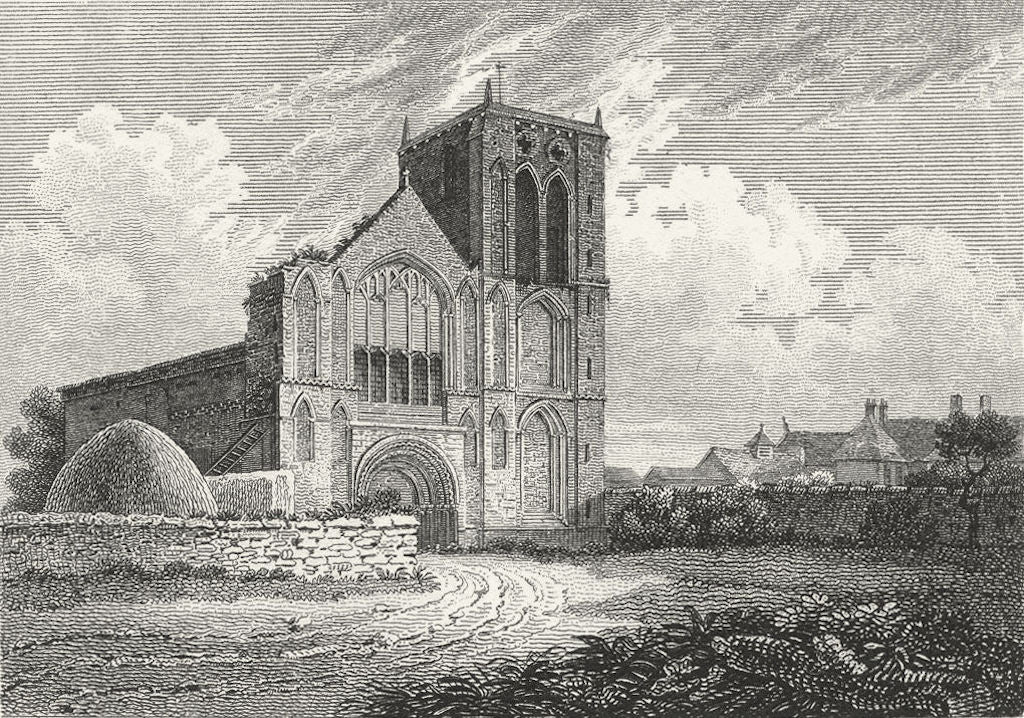 YORKS. Malton Church 1816 old antique vintage print picture
